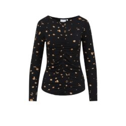 Coster Copenhagen Bluse - Foil Print (SortGuld)