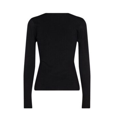 Levete Room sort bluse med kryds donda 1