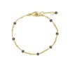 Pure by Nat Forgyldt Armbånd m. Sten - 40647 (Guld)