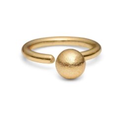 Pure by Nat Forgyldt Fingerring m. Kugle - 48102 (Guld)