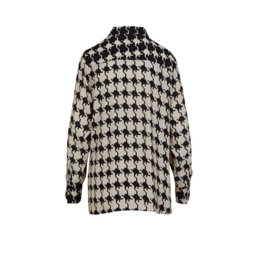 Coster Copenhagen skjorte - Houndstooth (Sort/Beige)