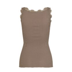 Rosemunde top med blonde silk top koala brun