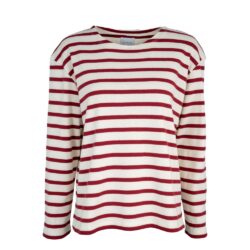 Stribet bluse fra La Rouge Claudia sailor roed raahvid