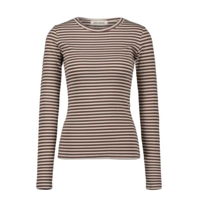 Sofie Schnoor stribet bluse SNOS433 Brun Hvid