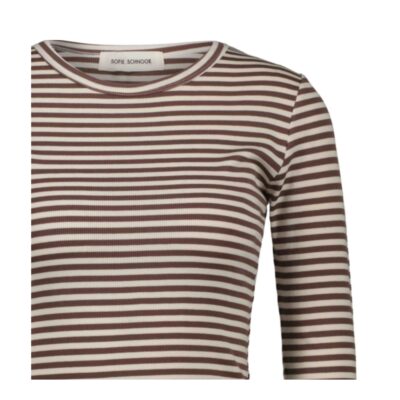 Sofie Schnoor stribet bluse SNOS433 Brun Hvid