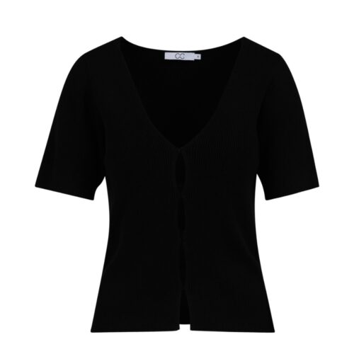 CC Heart cardigan ELENA short sleeve - CCH2173 - Black (1)