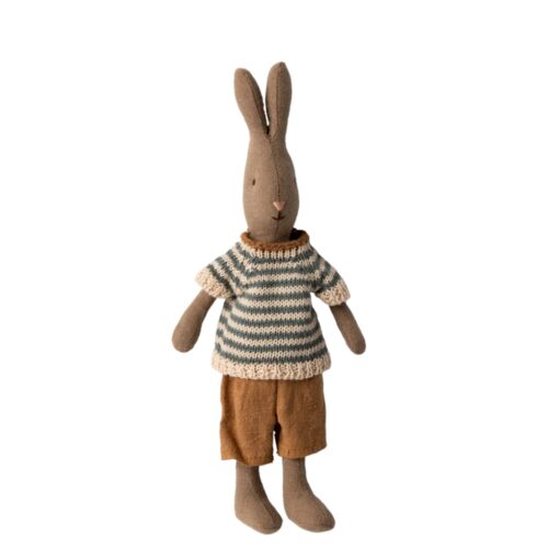 Maileg kanin Bunny size 1, T-shirt and shorts– 16-3105-00 – Brown