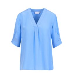 Coster Copenhagen bluse Short sleeve shirt - 242-1268 - Bright sky blue 503 (1)