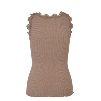 Alternative view of Rosemunde top med blonde - 5205 (Mørk sand)