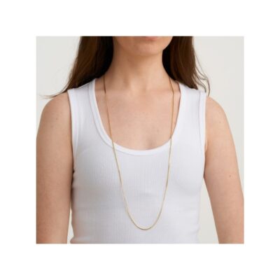 Pure by Nat lang snake chain halskæde (Guld) - Billede 2