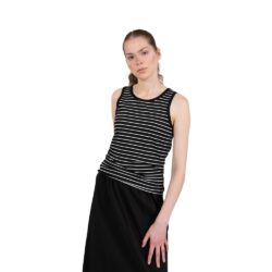 CC Heart FAYE stripe top - CCH1013 - BlackWhite stripes