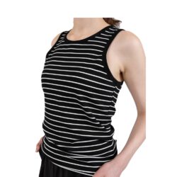 CC Heart FAYE stripe top - CCH1013 - BlackWhite stripes