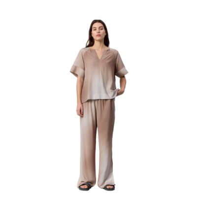 Leveté Room bukser - LR-Harmoni 4 (Sand/Brun) Levete Room bukser LR-HARMONI 4 - 301143 - L852C TAUPE GRAY COMBI Gråbrun