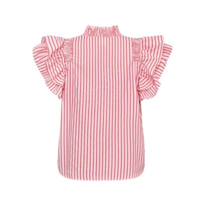 Gossia bluse - DalilaGO (RødCreme) 1