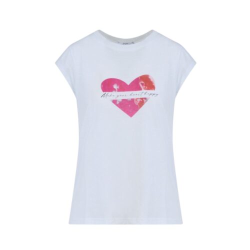 Coster Copenhagen T-shirt – heart HAPPY (Hvid)