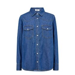 Ivy Copenhagen denim skjorte IVY-Ora Shirt Dark Blue - I235089 - Blå