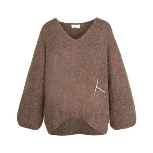 Hést strik sweater – Sofie (Mørkebrun)