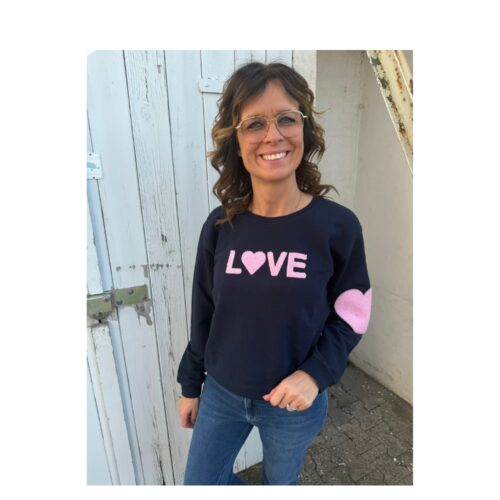 Lulu's Love sweatshirt Sweat shirt Love – Is-Love sw – Navy/Rose