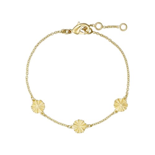 Pure by Nat armbånd med blomster Florence Bracelet with pendants - 40671 - Guld