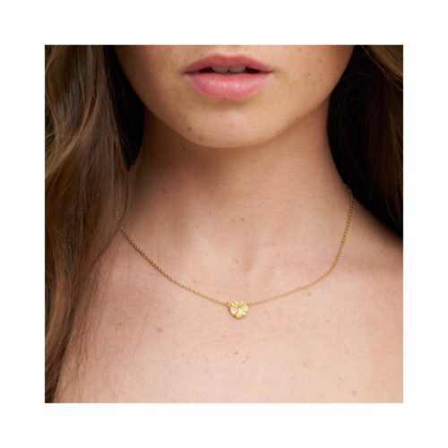 Pure by Nat haæskæde med blomst Florence necklace w. pendant - 31867 - Guld