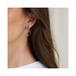 Pure by Nat øreringe med zikoner Mia Round Post earrings w. zircons - 45853 (Guld)