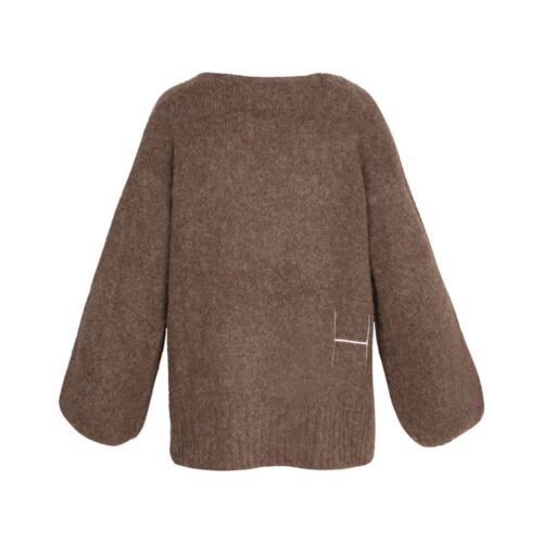 Hést strik sweater – Sofie (Mørkebrun)