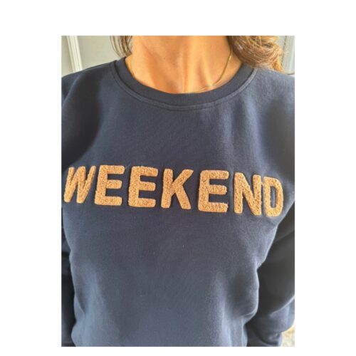 Lulu's Love sweatshirt Sweat shirt weekend – Is-Week sw – Navy/Brown Brun