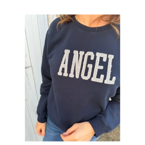 Lulu's Love sweatshirt Sweat shirt Angel – Is-Angel s – Navy/Grey Grå