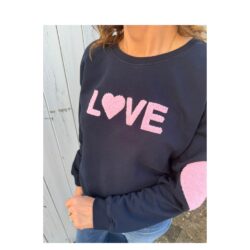 Lulu's Love sweatshirt Sweat shirt Love – Is-Love sw – Navy/Rose