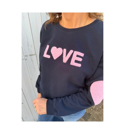 Lulu's Love sweatshirt Sweat shirt Love – Is-Love sw – Navy/Rose