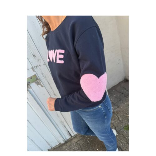 Lulu's Love sweatshirt Sweat shirt Love – Is-Love sw – Navy/Rose