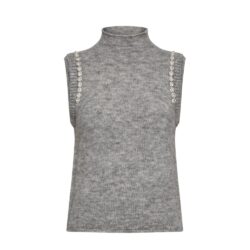 Copenhagen Muse strikvest CMIBRA-Waistcoat - 205002 - 1030 Light Grey Mela