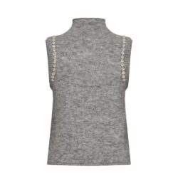 Copenhagen Muse strikvest CMIBRA-Waistcoat - 205002 - 1030 Light Grey Mela