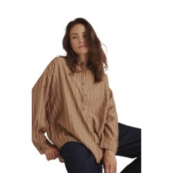 Luxzuz One Two skjorte Sidono Shirt - 7748-2671 - 770 Woodsmoke Brun