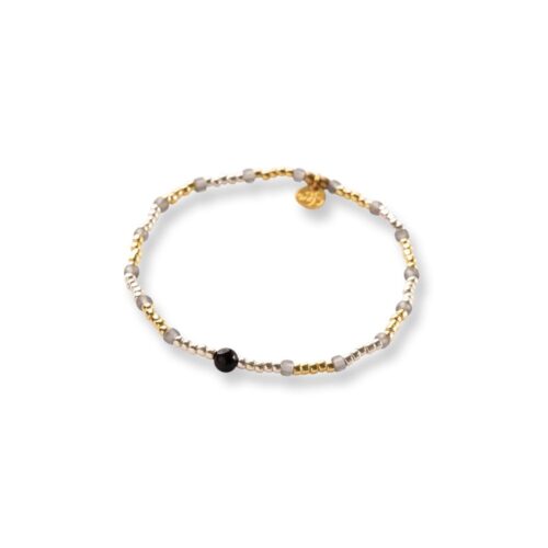 A Beautiful Story armbånd - Clever Onyx (Guld)