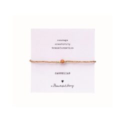 A Beautiful Story armbånd – Iris Card Carnelian (Guld)