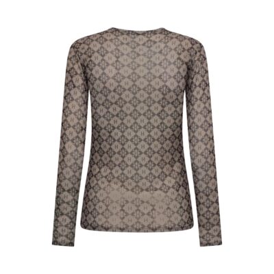 Hype the Detail bluse - Print mesh 3-320-14 (Brun) 1