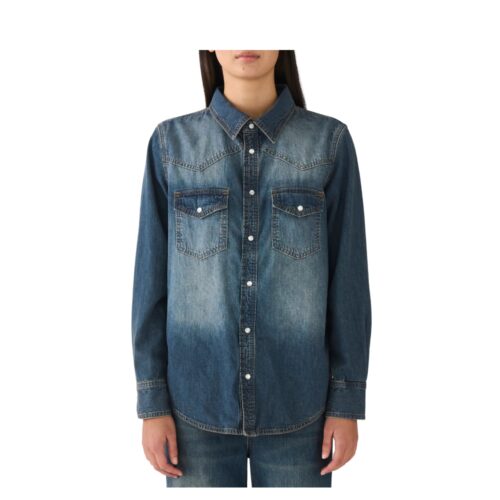 Ivy Copenhagen denim skjorte IVY-Ora Denim Shirtr Wash Melilla - I235196 - Denim Blue