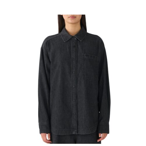 Ivy Copenhagen denim skjorte IVY-Queen Matti Oversize Shirt Black – I235200 – Black Sort