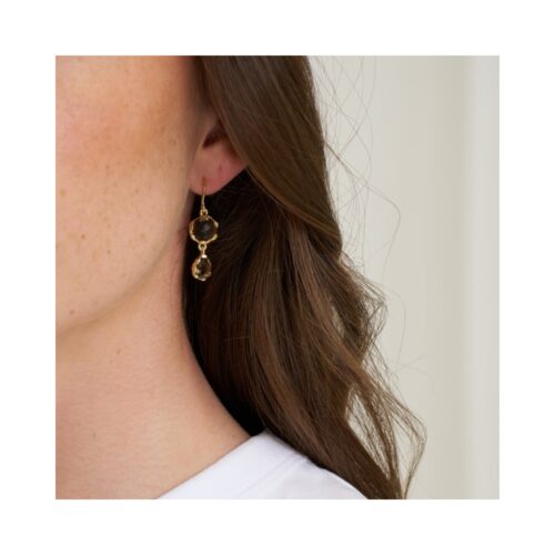 Joanne Hook Pure by Nat øreringe med kvarts Earrings W. Gemstones – 45865 – Goldplated Guld