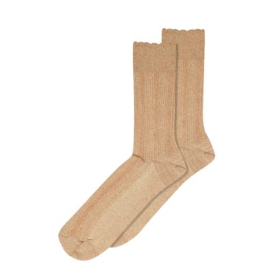 MP Denmark glitter strømper - Julia glitter socks – 59542 - Golden Tan 