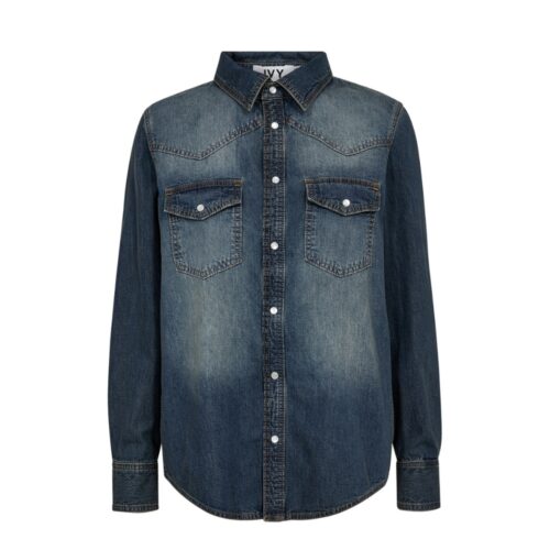 Ivy Copenhagen denim skjorte IVY-Ora Denim Shirtr Wash Melilla - I235196 - Denim Blue