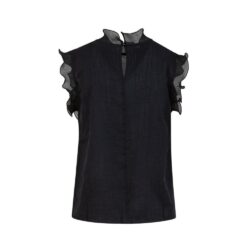 Coster Copenhagen Top – with ruffles (Sort)