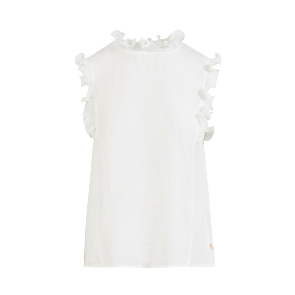 Coster Copenhagen Top - 254-1501 (Råhvid) Coster Copenhagen Top - with ruffles (Råhvid)