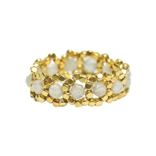 Ibu Jewels Ring Princess RY05 (Hvid/Guld)