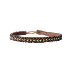 Ibu Jewels Armbånd Lace-DH06 (Brun)