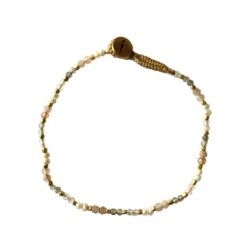 Ibu Jewels Armbånd Lulu Stone AP09 (Beige/Guld)