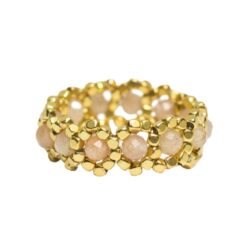 Ibu Jewels Ring Princess RY02 (Guld/Rosa)