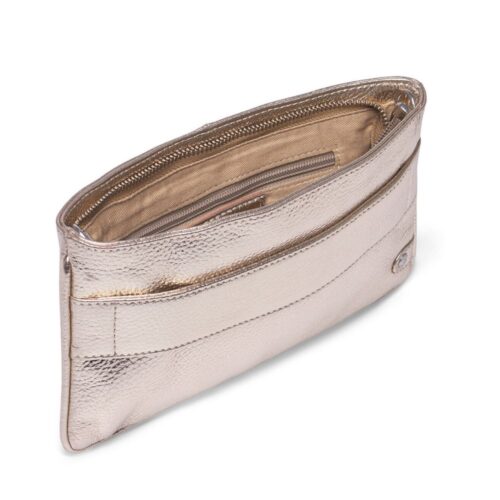 Depeche clutch i skind 16378 (Guld)