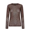 Hype the Detail – Mesh Blouse 3-300-14-89 (Mørkebrun)